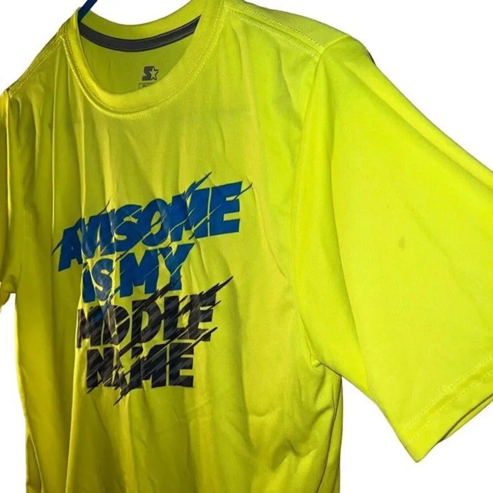 Starter Neon Yellow Boys Athletic Shirt XXL (18)